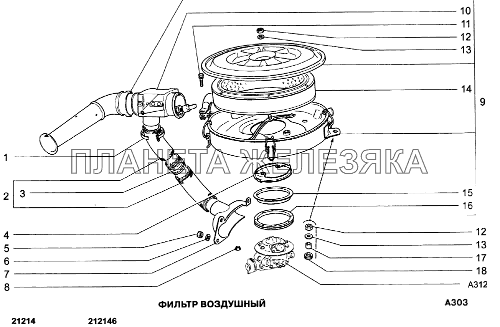 фильтр воздушный ВАЗ-21213-214i